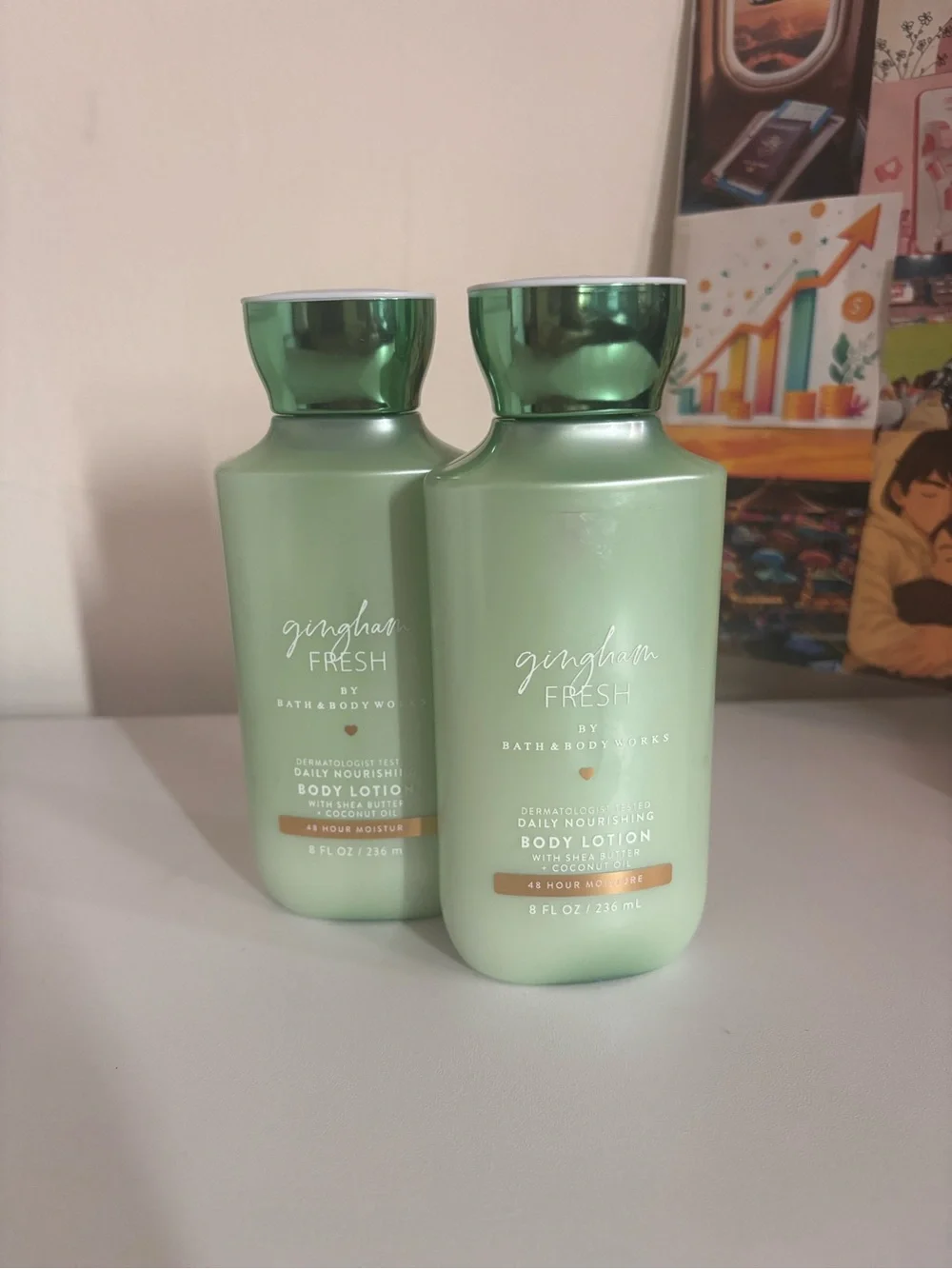 Bath & Body Works Gingham Fresh Body Lotion - Mint Green
